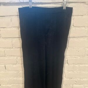 Black Flared Cropped Pants